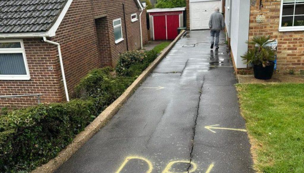 Driveway transformation 2 before
