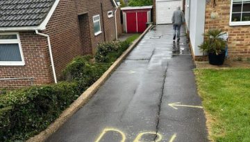 Driveway transformation 2 before