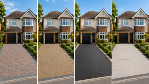 comparison of driveway finishes and materials