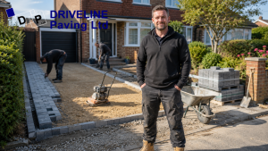 driveway installation in works