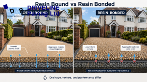 resin bound vs resin bonded driveways