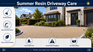 summer resin drive care infographic