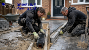 installing drainage on a block paving driveway