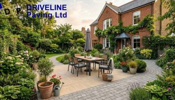 new garden patio installed by driveline paving in woodford