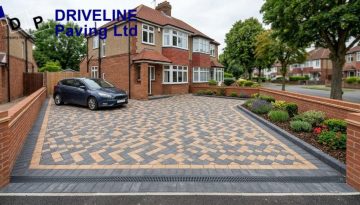 New block paving driveway outside a house in Loughton, Essex