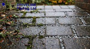 clogged and re gritted permeable paving joints