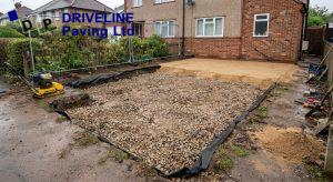 open graded sub base under a permeable driveway